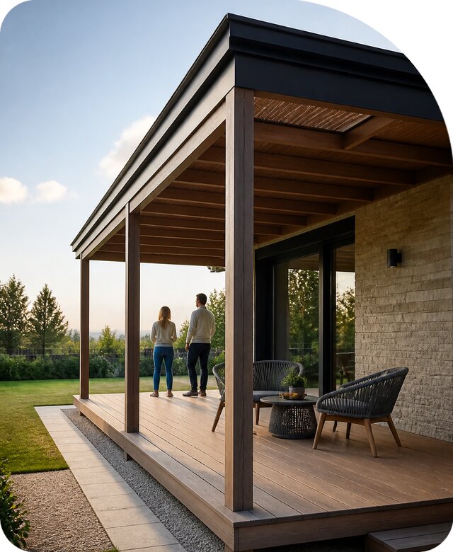 Крытая терраса под ключ в Урае по цене от 67737 р. | РадиДОМА-Урй